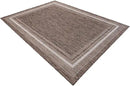 Unique Loom Outdoor Border Collection Area Rug - Soft Border (5' 3" x 7' 1" Rectangle Brown/Ivory) by GreenHaven Gardens