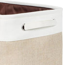 Kntiwiwo Foldable Storage Bin Collapsible Basket 12" x 10" x 9.5" Cube Storage Organizer Bins with Dual Carry Handles for Home Closet Shelves Drawers Organizer, Set of 3, Beige by CozyNest Decor