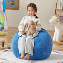 Hobestluk 2.5FT Bean Bag Chair Beanbags Small Bean Bag Chair with Filler Included Teardrop Bean Bag with Removable Cover for Bedroom Living Room (Small, Blue) by CozyNest Decor