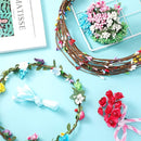 Syhood 20 Sets Flower Crowns Making Kit, Make Your Own Flower Crown Wreath Headbands and Bracelets Craft Kit Hair Accessories Handmade DIY Floral Garland Presents for Girls by TinyTreasures Baby Boutique