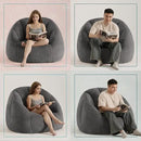 Giant Bean Bag Chair for Adults - Comfy Plush Round Shell Soft Accent Chair, Oversized Cozy Lounge Floor Sofa Reading Chair, Mini Couch for Living Room, Bedroom & Game Rooms, Gray by CozyNest Decor