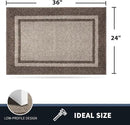 PURRUGS Dirt Trapping Door Mat 24" x 36", Non-Slip/Skid Machine Washable Entryway Rug, Shoes Scraper, Area Rug, Super Absorbent Welcome Mat for Muddy Wet Shoes and Paws, Beige & Grayish Brown by CozyNest Decor