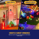 Kyosho Solar Color Spot Lights Outdoor, 9 Lighting Modes Halloween Christmas Lights, 38 LEDs Color Changing Waterproof RGBW Multicolor Tree Pool Solar Spotlight, 2 Pack by GreenHaven Gardens