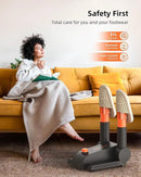 Xasla Shoe Dryer, Boot Dryer for Work Boots, Forced-air Heating Gloves & Sneakers Warmer, Folding Design with Adjustable Rack, Timer, Heat Blower Quick Drying by CozyNest Decor