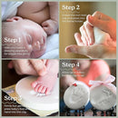 Little Hippo Baby Ornament Keepsake Kit (Newborn Bundle) - 2 Easels, 4 Ribbons & Letters! Handprint and Footprint Clay Casting Kit for Baby Shower Gifts, Boys & Girls by TinyTreasures Baby Boutique