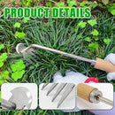 Amposei Weeding Artifact Uprooting Weeding Tool, Multifunctional Weeder, Hand Weeder Tool, Stand Up Weed Puller Tool with Handle for Garden Yard Farm Weed Removal (11in, Wood Handle) by GreenHaven Gardens