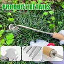 Amposei Weeding Artifact Uprooting Weeding Tool, Multifunctional Weeder, Hand Weeder Tool, Stand Up Weed Puller Tool with Handle for Garden Yard Farm Weed Removal (11in, Wood 2PCS) by GreenHaven Gardens