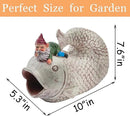 Gnome Fish Sculpture - Eco-Friendly Resin Gutter Diverter Rain, Outdoor Decor Sculpture, Garden Animal Statue, Gutter Downspout Splash Block, Decorative Extension, Ideal for 3"x4" Downspouts by GreenHaven Gardens