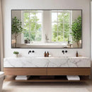 Bathroom Mirror 55" x 30", Large Rectangle Wall Mirror, Black Metal Frame Wall Mounted Mirrors for Bathroom, Vanity, Bedroom, Entryway Decor(Horizontal/Vertical) by CozyNest Decor