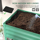 Outsunny Raised Garden Bed with Galvanized Steel Frame, Storage Shelf and Bed Liner, Elevated Planter Box with Legs for Vegetables, Flowers, Herbs, Green by GreenHaven Gardens