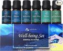 ASAKUKI Essential Oil Blends, Essential Oils for Diffusers for Home, Well-Being Kit- Calm Mind, Sweet Dreams, Happy, Relax, Air Freshening, Immunity for Aromatherapy, Humidifiers, Massage, 6x10ml by CozyNest Decor
