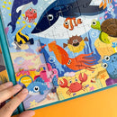 QUOKKA Magnetic Puzzles for Toddlers 2-4 - 2x48 Travel Puzzle Games for Kids Ages 3-5 Years Old - Car Activities Toy for Boys and Girls 4-6 yo - Africa & Ocean Animals Learning Magnet for Road Trip by TinyTreasures Baby Boutique