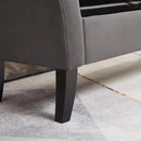 Furniliving 51” Bedroom Bench, End of Bed Bench with Button-Tufted Large Upholstered Storage Bench Ottoman Velvet Window Bench with Storage Shoe Cabinet Bench, for Bedroom, Entryway, Closet, Grey by CozyNest Decor