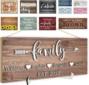 Custom Wood Sign Prsonalized Text Business 3D Home Decor, Personalized Rustic Plaque Board Hanging Wooden Name Sign for Wall Art, Customized Signs Plank Decoration Gifts for Wedding Family Farmhouse Kitchen, Rectangle by CozyNest Decor