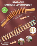 ONUEMP 2PCS Wood Therapy Massage Tools, Wooden Massage Roller Stick & Back Massager Roller Rope, Maderoterapia Kit Colombiana for Lymphatic Drainage, Anti Cellulite, Body Sculpting, Ease Deep Tissue by CozyNest Decor