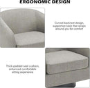 Swivel Barrel Accent Chair, Modern Round Linen Arm Chair for Living Room, Bedroom, Comfy Club Reading Chairs for Adults（Linen Fabric, Khaki, Set of 1 by CozyNest Decor