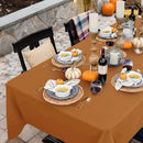 sancua Fall Tablecloth Rectangular for 6 Foot Tables - 60 x 102 Inch - Stain and Wrinkle Resistant Rectangle Table Cloth, Fabric Thanksgiving Table Cover for Dining Tables, Buffet Parties, Bronze by CozyNest Decor