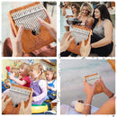 Finger Piano Kalimba 21 Keys, Calimba, Kalimba 21 Key with Tuning Hammer and Instructions, Sail Away Thumb Piano for Adults and Beginners(Brown) by TinyTreasures Baby Boutique