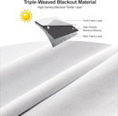 Joydeco Faux Linen Blackout Curtains for Bedroom,White Blackout Curtains 90 inches Long,100% Blackout Solid Thermal Insulated Window Drapes Luxury Decor for Living Room（W52xL90 Inch,White） by TinyTreasures Baby Boutique