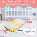 Baby Lounger for Newborn & Infant – Duckling Delight | Soft 100% Cotton Cover, Lightweight, Washable, Portable Infant Support Cushion by Sprinta by TinyTreasures Baby Boutique