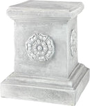 Design Toscano English Rosette Indoor/Outdoor Sculptural Garden Plinth Base Statue Riser, Large 13 Inch Tall, Cast Stone Resin, Antique Stone Finish by GreenHaven Gardens