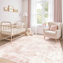 Pink Rugs for Bedroom Girls: 8x10 Washable Large Modern Soft Area Rug Indoor Non-Slip Cute Carpet for New Parents Aged 25-45 - Living Room Nursery Kids Playroom Preppy Room Baby Room Decor by TinyTreasures Baby Boutique