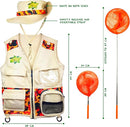 Bug Hunting Kit, Vest, Hat, Binoculars, Lg. Net, Bug Container, Whistle, Flashlight, Magnifier, Thermostat, Compass, Tweezers by TinyTreasures Baby Boutique