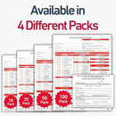 100 Pack 3-Ply Carbonless Annual Vehicle Inspection Report Forms with FMCSA 2-Ply Mylar Laminate Adhesive Vinyl Labels, DOT Inspection Forms and Stickers, Shrink-Wrapped, 8.5" x 11.75" - Made in USA by GreenHaven Gardens