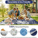 GAOMON Patio Rugs Outdoor 8x10 Waterproof Reversible Plastic Straw Rug Modern Patio Carpet, Foldable Lightweight RV Camping Mat with Portable Bag & 4 Stakes, UV Resistant & Sturdy for Picnic, Blue by CozyNest Decor