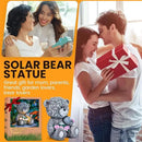 Solar Garden Outdoor Statues Bear with Heart and Pink Flower and 5 LED Lights-Lawn Decor Bear Statue for Patio, Balcony, Yard Ornament-Unique Valentine's Day and Housewarming Gifts for Mom, Women by GreenHaven Gardens