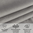 Velvet Upholstered Headboard King/Cal King Size Latest Model Wall Mount, Bed Frame Mount, Featuring High-Density Sponge Padding, Luxury Texture Easy Assembly and Style-Light Gray by CozyNest Decor