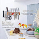 Premium 10 inch Magnetic Knife Holder for Wall with 2x Storage & Charming Wood - Knife Magnetic Strip, Under Cabinet Magnet Knives Storage - Magnet Strip Rack Kitchen Utensil Holder Organizer Tool by CozyNest Decor