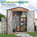 Outdoor Storage Shed, 5x3 Ft Metal Steel Tiny House with Lockable Door, Vertical Outside Storage Building for Garden, Backyard, Lawn, Patio Utility, Tool Storage by GreenHaven Gardens