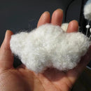 Boucle Cloud Moon Crib Mobile Boho Baby Mobile for Crib Neutral Nursery Mobile for Boys & Girls by CozyNest Decor