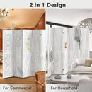 6 Panel Pegboard Room Divider, 5.6Ft Pegboard Display Folding Privacy Screens, Wood Room Divider Peg Board Display Freestanding for Trade Show Craft Show Home Wall Organizer, Retro White by CozyNest Decor
