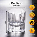 KAMMAK Crystal Whiskey Glasses Set of 2, Luxury 7.44oz Old Fashioned Glasses Stemless, Hand Blown Cocktail Glasses, Handcrafted Cut White Scotch Cup for Women, Men Gift for Bourbon,Home Bar by CozyNest Decor