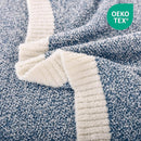 NEXHOME PRO Super Soft Throw Blankets for Couch, Twin Size Cozy Blankets Reversible Knit Blanket for Women, Fuzzy Plush Lightweight Throws for Sofa, Bed, Picnic, Heather Blue White, 60 x 80 inches by TinyTreasures Baby Boutique