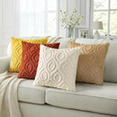 decorUhome Fall Throw Pillow Covers 12x20 Inch Set of 2, Soft Plush Decorative Faux Fur Rust Solid Couch Pillow Covers, Accent Farmhouse Neutral Lumbar Euro Pillow Cases for Sofa Bed Living Room by CozyNest Decor