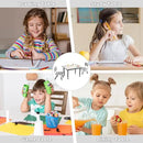 Kids Table and 2 Chairs Set, Height Adjustable (17.7"-26.1") Toddler Table and Chair Set, Multi-Activity Table with Graffiti Desktop, Children’s Table and Chairs for Classroom, Home & Daycare by CozyNest Decor