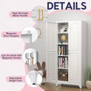 75" Storage Cabinet, Metal Pantry Cabinet, Kitchen Pantry Storage Cabinets with Doors and 4 Shelves, Cabinets for Laundry Room, Living Room, Dinning Room, Assembly Required, White by CozyNest Decor