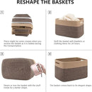 4 Pack Storage Baskets for Organizing, Woven Baskets for Shelves - Perfect for Toys, Books, Towels, and Clothes, Durable Gift Basket Bins Toy Storage, 13''L x9''W x7.8''H, Black and Brown by CozyNest Decor