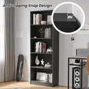 Bookshelf, Open Modern Bookshelf, 5 Shelf Bookcase with Freestanding Display Storage, Wooden Book Shelf for Bedroom, Living Room, Dinning Room, Office, Dray by CozyNest Decor