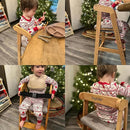 PandaEar Wooden High Chair for Toddlers, Adjustable Child Highchair Feeding Chair with Removable Cushion & Steps for Kids Dining, Eating, Studyin (Natural) by TinyTreasures Baby Boutique