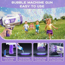 Bubble Gun, 125 Holes Bubble Machine Gun, Bubble Blaster Gun for Kids, Rechargeable Bubble Gun with Bubble Solution, Summer Toy Party Favors Bubble Maker for Wedding Birthday (Purple) by TinyTreasures Baby Boutique