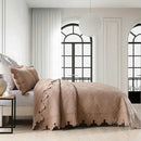 MarCielo 3-Piece 100% Cotton Oversized Bedspread Lightweight Quilt Coverlet Embroidery Farmhouse Bedding Set (TK Pale Taupe Camel, Oversized Queen (100"x106")) by CozyNest Decor