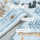 OJIA Animal Print Washable Area Rug 5x7, Soft Nursery Rugs for Living Room Ultra-Thin Non-Shedding Kids Bedroom Rug, Stain Resistant Throw Rug Large Carpet for Dining Room, Light Blue by TinyTreasures Baby Boutique