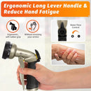 AUTOMAN Garden Hose Nozzle - 7 Patterns Sprayer, 100% Metal High Pressure Spray Nozzle, Labor-Saving Design, Heavy Duty Water Hose Nozzle for Garden Watering, Car Washing, Window Cleaning,Pets Bathing by GreenHaven Gardens