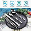 10PCS Portable Silverware Set with Case, Lengnoyp Travel Camping Utensils Set, Premium Stainless Steel Travel Cutlery Set, Reusable Safe Flatware Sets for Lunch Box/Workplace/Students, Silver by CozyNest Decor