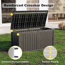 150 Gallon Outdoor Deck Box,Storage Lockable Waterproof Patio Furniture,Garden Tools,Cushions,Pool Accessories Outside Storage Resin Box(Black) by GreenHaven Gardens