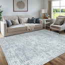 LIVEBOX Washable Area Rug 6x9 Rugs for Living Room Dining Room Under Table, Non-Slip Boho Neutral Carpet for Bedroom, Low-Pile Farmhouse Soft Carpets for Nursery Room Playroom, Grey by TinyTreasures Baby Boutique